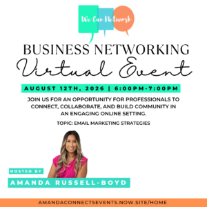 WE CAN Network - Virtual Business Networking Meeting @ https://us02web.zoom.us/meeting/register/O6bHIulQTeyP1RxUIy8Uyw